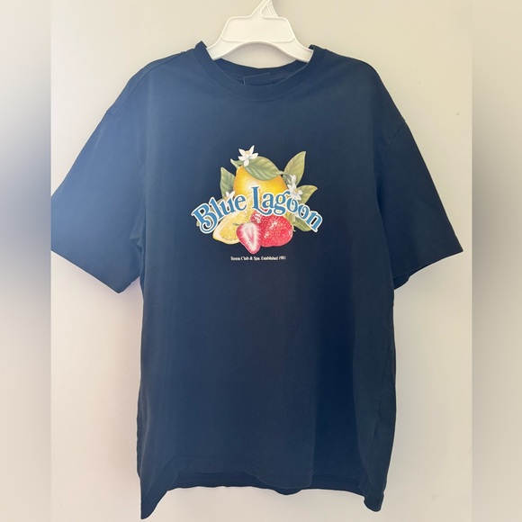 Men’s H&M blue lagoon T-shirt, size Medium - Picture 1 of 6